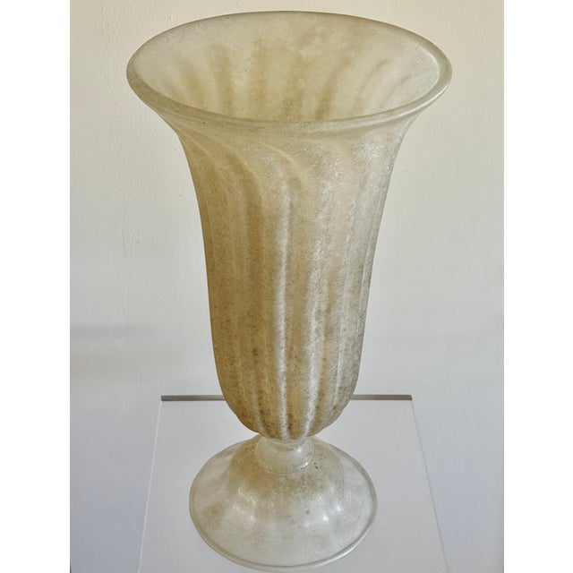 Mid 20th Century Italian Scavo Glass Vase For Sale - Image 9 of 12