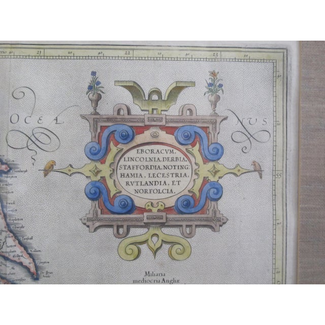Old map of Northwestern England, Original copper plate engraving from G Mercator Atlas Minor published in Amsterdam by J....