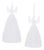 Glass Angel Ornament Set of 2 For Sale