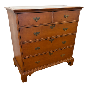 Antique Chippendale Tiger Maple Bedroom Chest