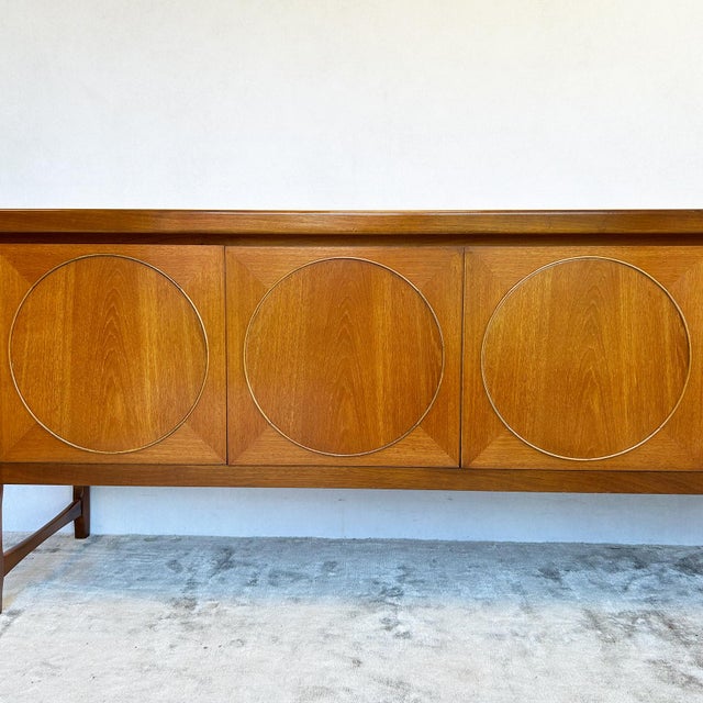 Teak Circles Sideboard from Nathan, 1960s For Sale - Image 4 of 15
