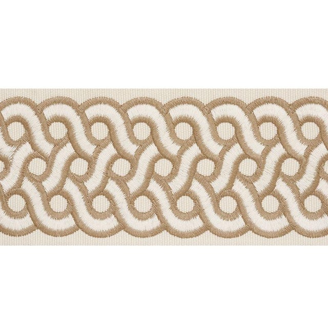 Contemporary Sample - Schumacher X Timothy Corrigan Mandeville Tape in Dune For Sale - Image 3 of 3