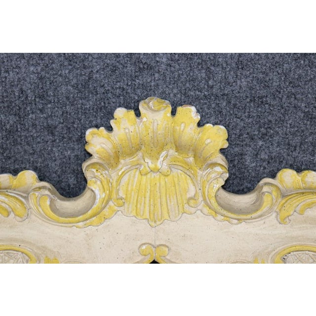1960s Louis XV Paint Decorated Cane Back Headboard For Sale - Image 5 of 10