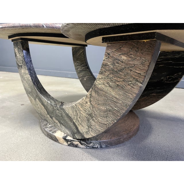 Vintage Two-Tier Marble Coffee Table, 1970s For Sale - Image 4 of 12