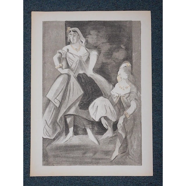 Vintage Mid 20th C. Lithograph From Verve Art Journal by Constantin Guys For Sale - Image 4 of 5