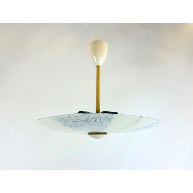 Glass Mid-Century Modern Czech Pendant Lamp, 1960s For Sale - Image 7 of 10