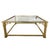 A Mastercraft style square coffee table highlighting bold elegance and craftsmanship. The table features a substantial...