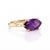Elevate your everyday look with the regal beauty of rich purple. This eye-catching ring showcases a brilliant, eye-clean...