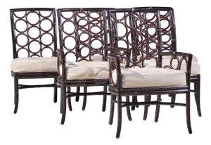 Barbara Barry for Baker Script Rattan Dining Chairs - Set of 6