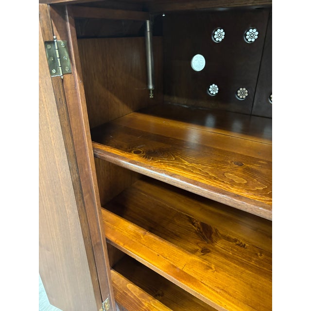 Antique Victor Victrola Orthophonic Floral Carved Walnut Credenza Cabinet For Sale - Image 15 of 17
