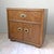 A vintage 1980's burled oak nightstand from the Passage Collection by Drexel.