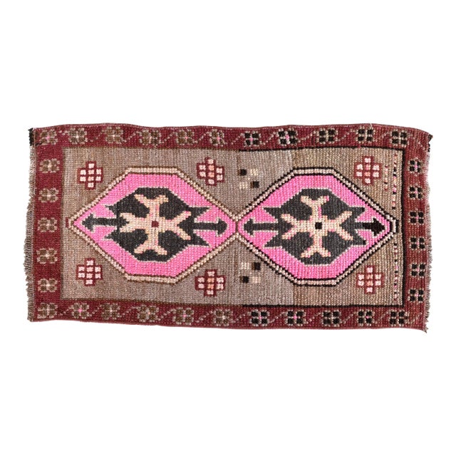 1960s Anatolian Aztec Oushak Rug For Sale