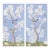 36" *72"/Panel, a Set of 2 Panels Blue Chinoiserie Printed Wallpaper Panels, No Frame, Tea Paper For Sale