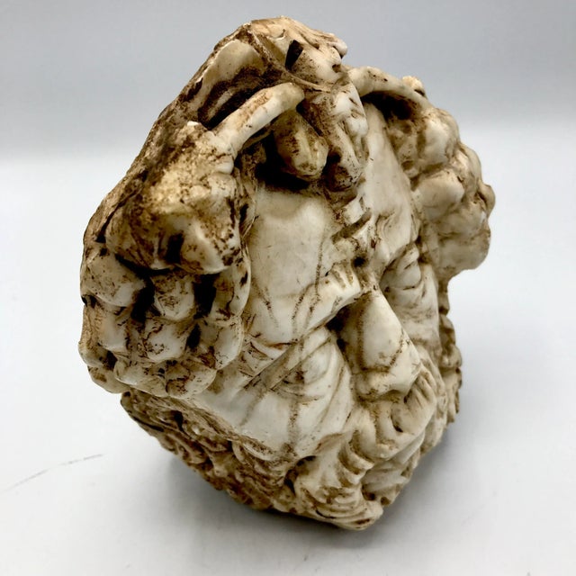 Contemporary Vintage Resin Sculpted Head Reproduction of Ancient Greece For Sale - Image 3 of 6