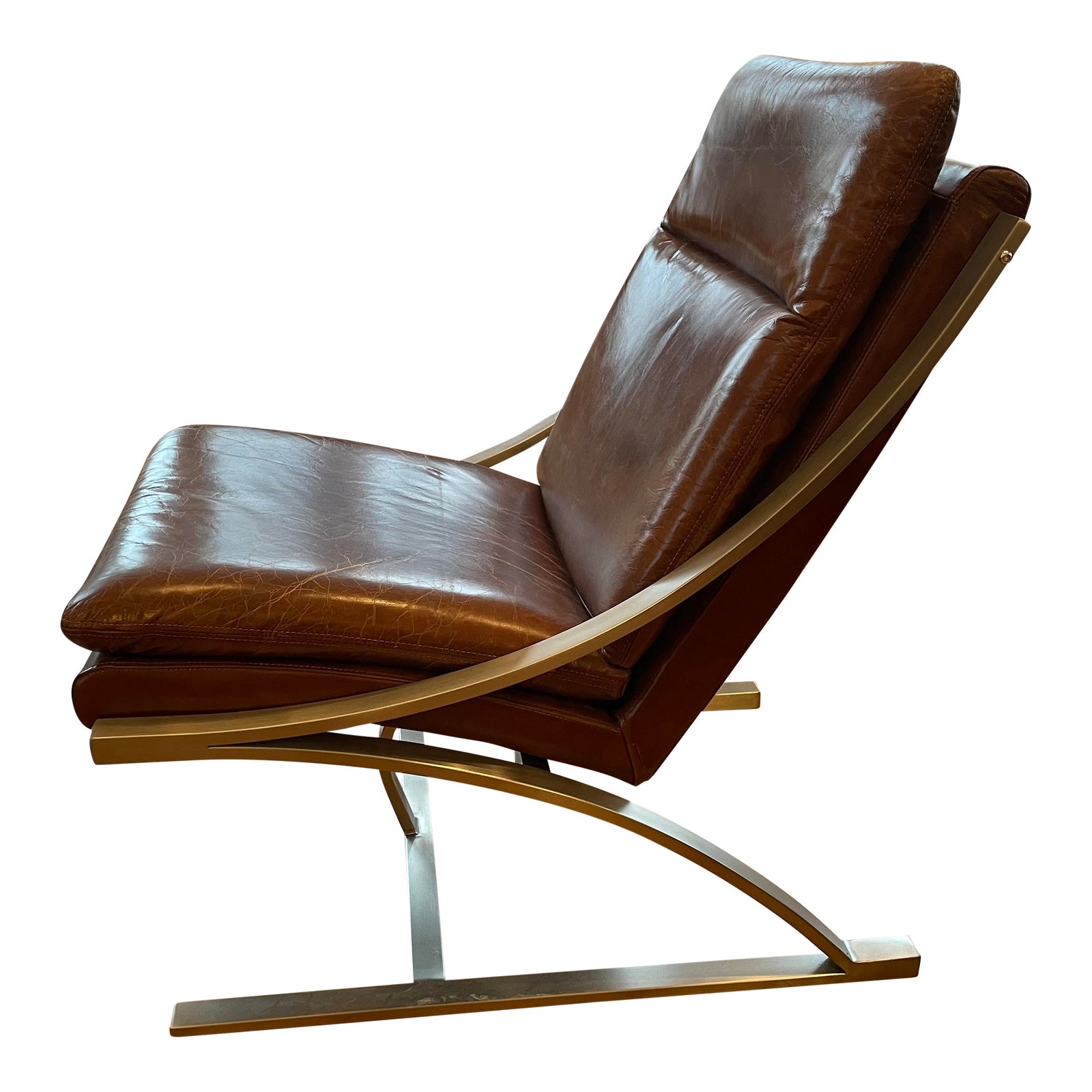 Sarreid Ltd. Modern Leather Chair Chairish