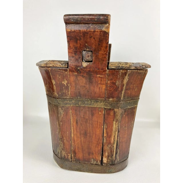 Antique Chinese Teapot Caddy Carved Wood For Sale - Image 6 of 9