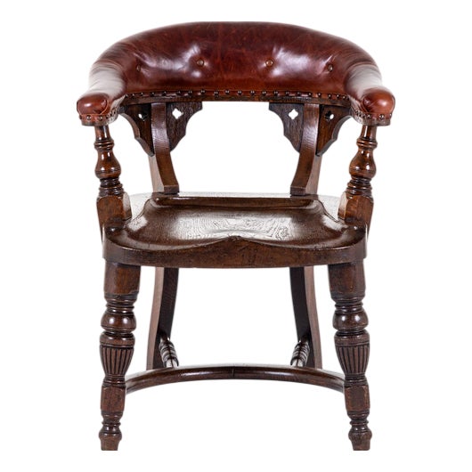 Scottish Oak Ecclesiastical Chair For Sale
