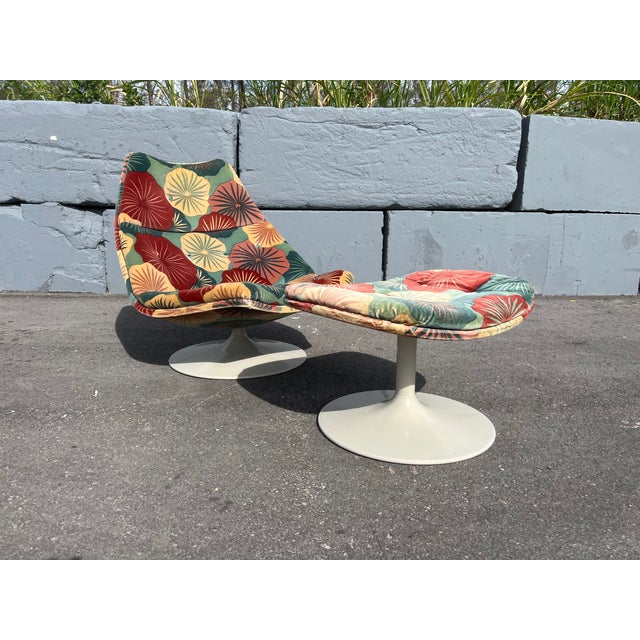 Mid-Century Modern Mid Century F588 Lounge Chair With Ottoman by Geoffrey Harcourt Artifort, 1970s For Sale - Image 3 of 16