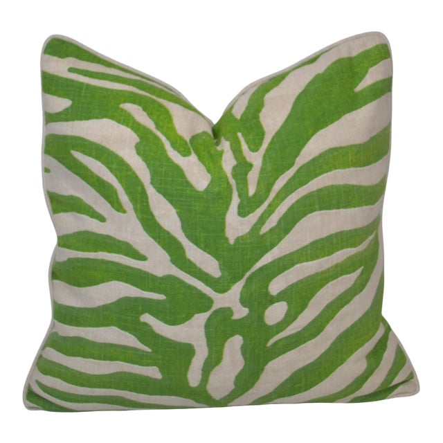 Thibaut Serengeti Decorative Pillow in Green Zebra Chairish