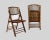 Wood Vintage Bamboo and Rattan Folding Chairs - A Pair For Sale - Image 7 of 10