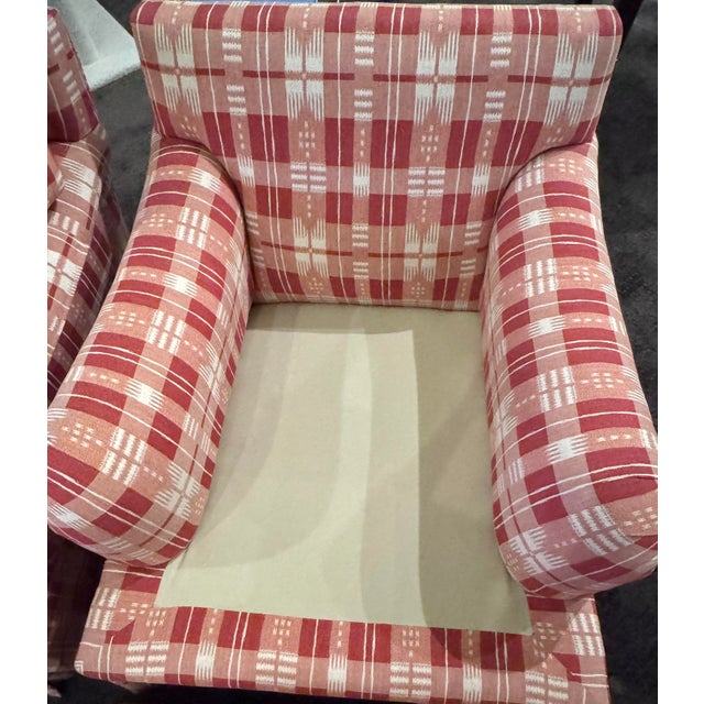 2000 - 2009 Set of 2 Baker Bespoke Lounge Chairs With Dressmaker Skirt For Sale - Image 5 of 5