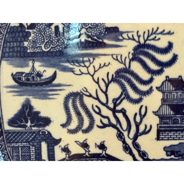 Early 20th Century Blue Willow Platter From Allertons of England For Sale In Dallas - Image 6 of 17