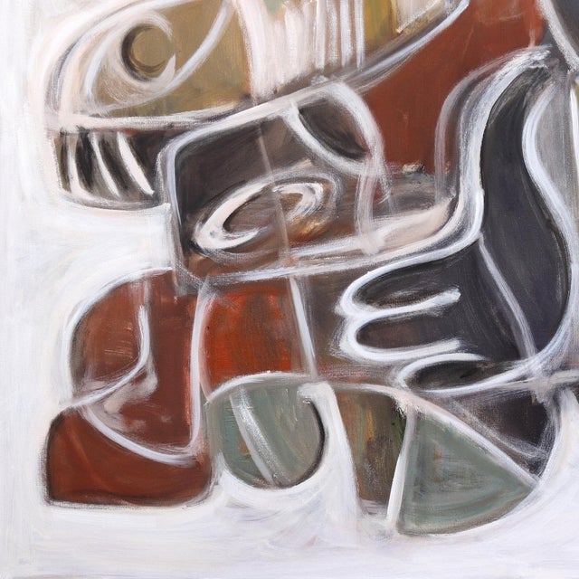 Paint Cosmic Trigger v.2 - Large Contemporary Organic Shape Abstract Oil Painting Artwork by Harrison Gilman For Sale - Image 7 of 9