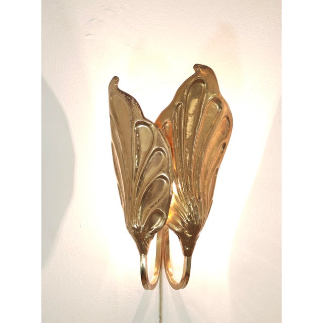 1960s Brass Wall Lamps by Tommaso Barbi for G&G Studio, Italy, 1960s, Set of 2 For Sale - Image 5 of 16