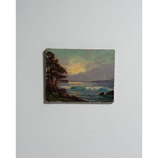 Early 20th Century Belgium Burnt Orange Canvas Painting For Sale - Image 14 of 15