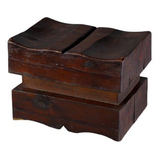 Sculptural Oak Stool, Germany, 1950s For Sale