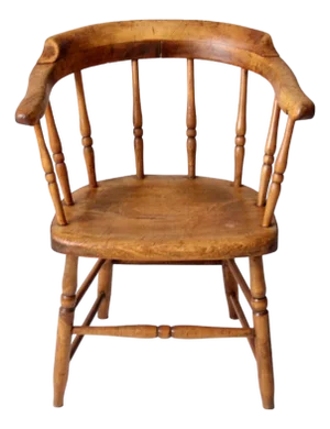 Antique Windsor Captain’s Chair Wood Spindle Armchair