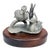 Vintage Pewter Duck Sculpture For Sale