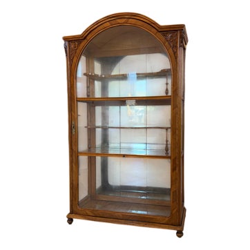 Biedermeier Display Cabinet in Walnut For Sale