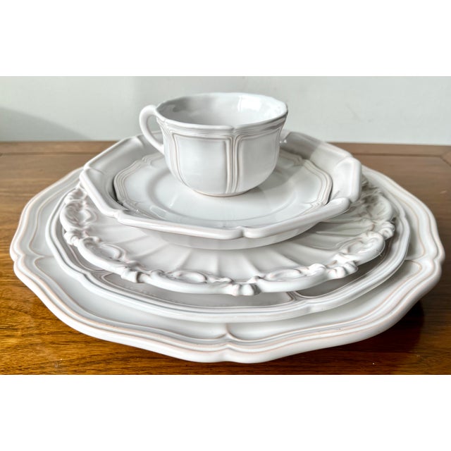 1960s Gien Motton French Faience Dinnerware-8 Place Settings + Serving Pieces For Sale - Image 5 of 14