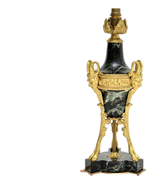 Antique French Marble and Gilt Bronze Table Lamp, 1890s