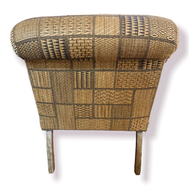 1970s Vintage Patchwork Armless Slipper Chairs - a Pair For Sale In Los Angeles - Image 6 of 7