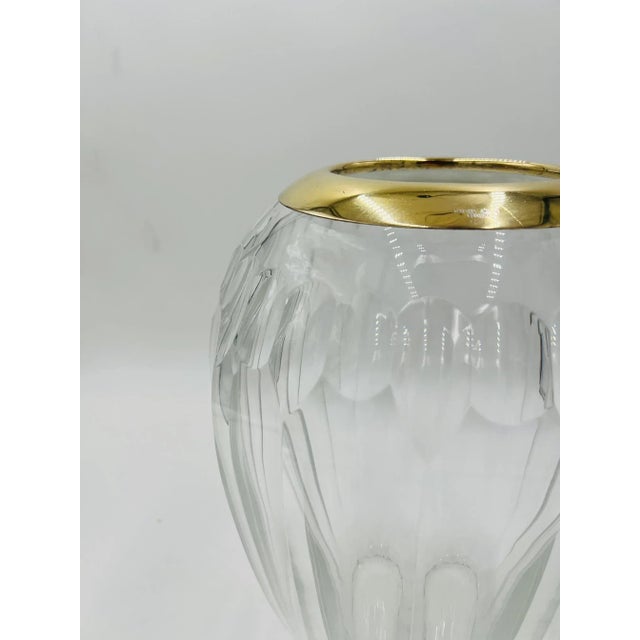 Mid 20th Century Tiffany & Company Vermeil Sterling Silver, Cut Crystal Centerpiece Vase For Sale - Image 5 of 9