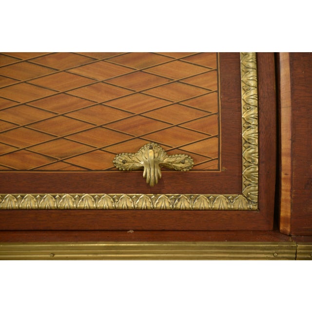 Napoleon III Louis XVI Style Marquetry Cylinder Desk For Sale - Image 16 of 18
