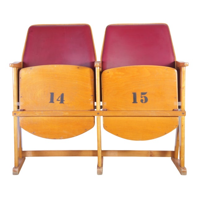 Vintage Cinema Bench from Ton, 1960s For Sale