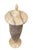2000 - 2009 Vintage Hand-Carved Onyx Marble Covered Urn Vase For Sale - Image 5 of 12