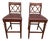 Pair of Vintage Ethan Allen British Classics Crossback Barstools Armchairs Empire Style For Sale