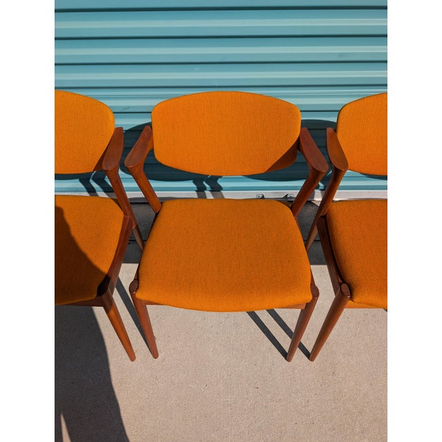 Wood Set of 4 Model 42 Dining Chairs by Kai Kristiansen for Schou Andersen Møbelfabrik, c.1960s For Sale - Image 7 of 15