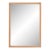 Large 31x43 Rectangle American Light Walnut Solid Wall Mirror MINT For Sale