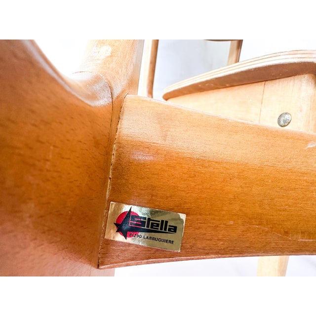 French School Chairs from Stella, 1950s, Set of 4 For Sale - Image 4 of 6