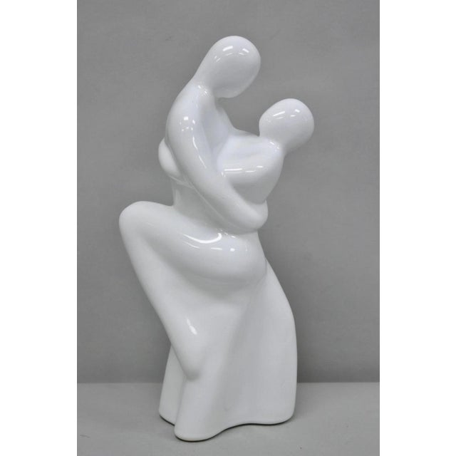 Art Deco Vintage Royal Haeger Couple Dancing White Art Deco 1993 Ceramic Sculpture For Sale - Image 3 of 9