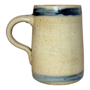 Rare Antique 19th Century Cobalt Glazed Stoneware Pottery Dining Mug Cup Jug