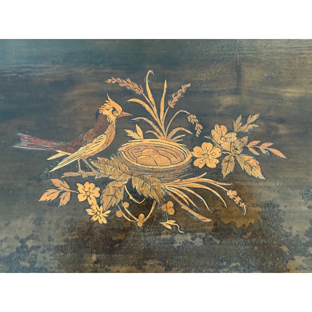 Late 19th Century Sewing or Side Table Napoleon III Wood Marquetry France For Sale - Image 14 of 17