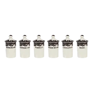 Spode Delamere Spice Jars - Set of 6