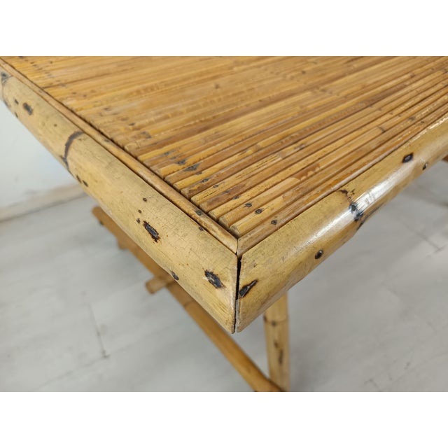 Vintage Rattan Table, 1950s For Sale - Image 10 of 18