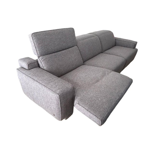 Pristine Contemporary Grey Natuzzi Sofa For Sale - Image 9 of 12